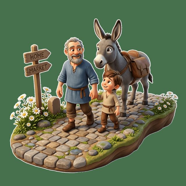 Adam, Oğlu ve Eşek