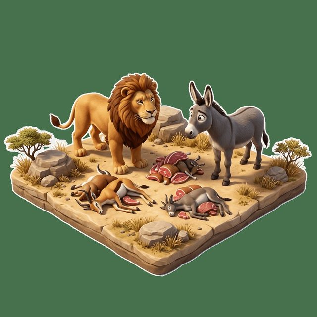 Aslan ile Yaban Eşeği