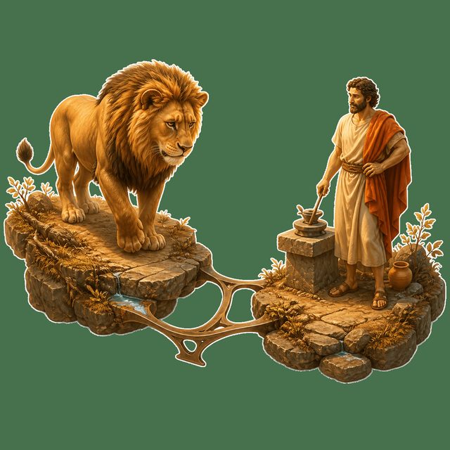 Aslan, Prometheus ve Fil