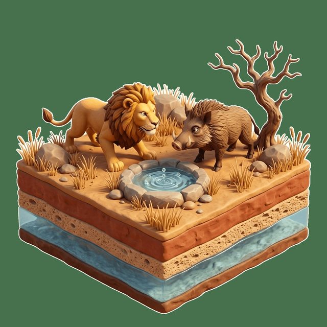 Aslan ve Yaban Domuzu