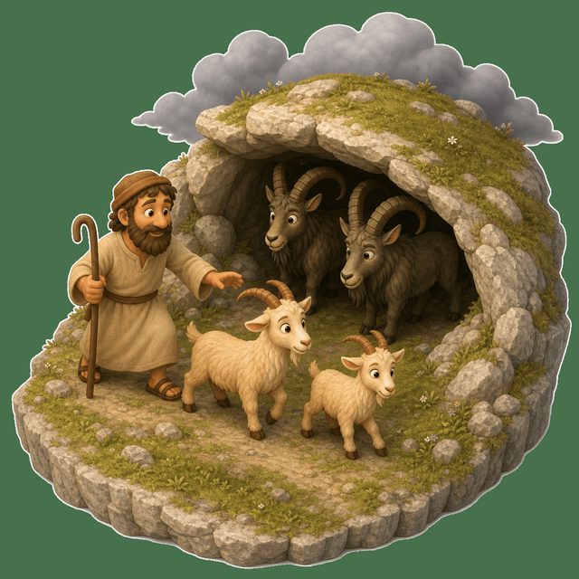 Il pastore e le capre selvatiche