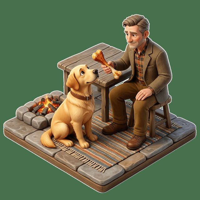 Efendisinden Kemik İsteyen Köpek