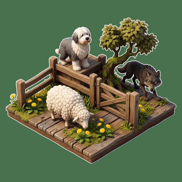 Koyun, Köpek ve Kurt