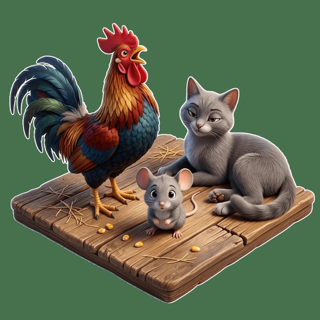 Küçük Fare, Horoz ve Kedi