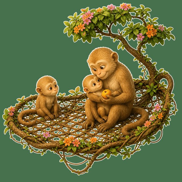 Maymunun İkiz Yavruları