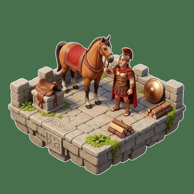 Savaşçı Asker ile Atı